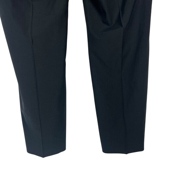 NWT Banana Republic Ryan Slim Straight-Fit Washable Wool-Blend Pants Black Sz 14 - Picture 12 of 15